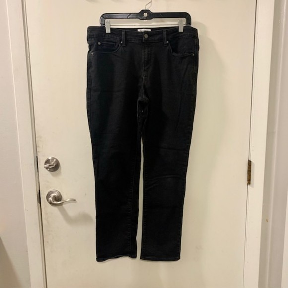 Denizen from Levis Black Mid Rise Slim Cotton Polyester Blend Jeans Sz 14M - Picture 3 of 10